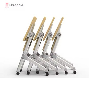 Table de formation pliable et empilable LEADCOM <span class=keywords><strong>Clarence</strong></span> LS-424AS en acier, design moderne, pour salle de réunion commerciale - Product Image 2