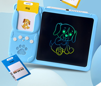 Tableau d'écriture et de dessin parlant portable, jouet éducatif, 112 cartes flash, plastique, alimenté par piles, pour enfants de 2 à 8 ans