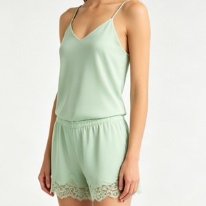 Ensemble de <span class=keywords><strong>lingerie</strong></span> sexy de luxe 2 pièces pour femme, pyjama en dentelle avec taille élastique, doux et lisse, idéal pour mariée ou soirée. - Product Image 2