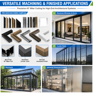 Machine de découpe CNC à double tête pour profilés aluminium 45 degrés JUNDE pour le traitement des portes d'armoires - Product Image 5