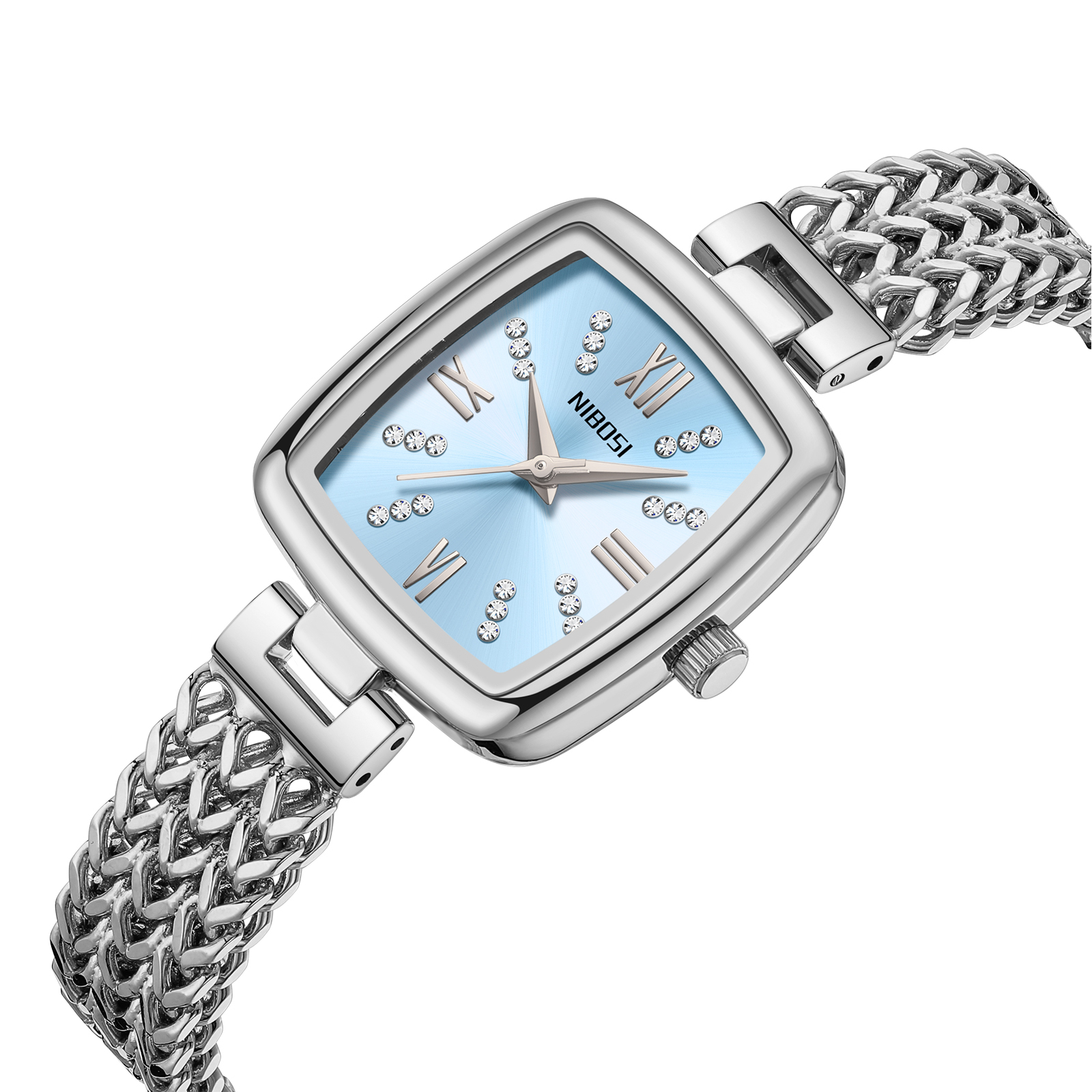 Nibosi 2686 OEM Luxury Diamond Rose Gold Ladies Watch Wrist Waterproof Elegant Female Dress Stainless Steel Quartz Watches