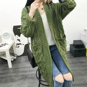 Suéter Cárdigan Largo de Punto Abierto por Delante <span class=keywords><strong>para</strong></span> Mujer, Moda de Invierno y Otoño, <span class=keywords><strong>para</strong></span> Venta al por Mayor - Product Image 4