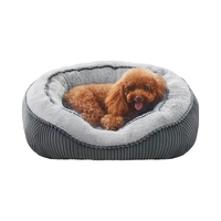 Lit pour chien en peluche de luxe, lit orthopédique pour animaux de compagnie, pour chiens de petite et moyenne taille, lavable, rond, pour chiots et chats, tapis de couchage doux et chaud, pour intérieur