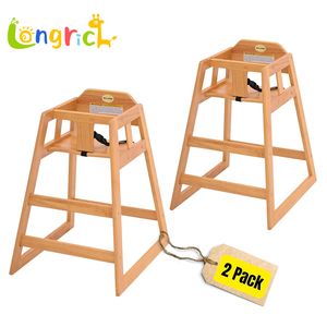 Nuova Seggiolone Moderna in Legno Massello con Cuscino, Design Portatile, Caratteristiche di Durabilità e Sicurezza per la Sala da Pranzo - Product Image 1