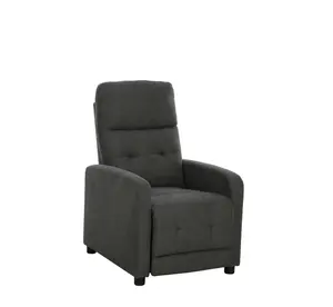 Sofá reclinable de un asiento, tapicería de tela, marco de Metal, sala de estar, características extensibles