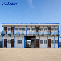 VICDOWEX Maison préfabriquée économique et contemporaine, modulaire, épaissie, type K, panneaux sandwich en acier, assemblage rapide, temporaire