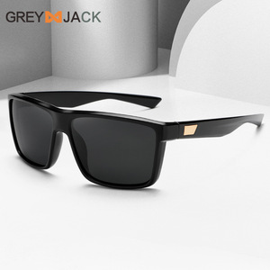 Nouvelles lunettes de soleil carrées pour hommes, polarisées UV400, monture en PC, verres TAC, lunettes de sport d'extérieur, couleur noire - Product Image 2