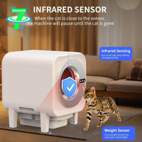 Bac à litière intelligent pour chat DSDT SLB-009, automatique, multifonctionnel, intelligent, grand modèle, entièrement fermé, design minimaliste