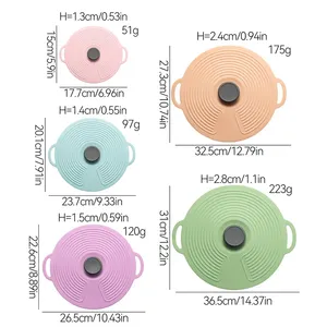 Couvre-aliments universel en silicone auto-scellant réutilisable pour bols, casseroles et poêles, pour conserver les aliments frais - Product Image 3