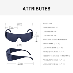 Lunettes de soleil <span class=keywords><strong>tendance</strong></span> Y2K Partagas Fashion, design personnalisé, logo, UV400, pour femmes. - Product Image 6