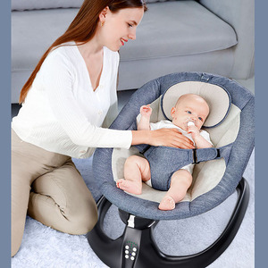 Silla Mecedora Eléctrica para Bebés al por Mayor con Música Remota, Cuna de Balanceo Automática Relajante, Hamaca Plegable para Recién Nacidos de 0 a 24 Meses - Product Image 1