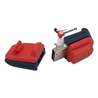 USB Flash Drive Bentuk Perahu 3D PVC Karet Kustom OEM, Memory Stick USB 2.0 3.0 Interface, Flashdisk Logam Promosi