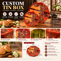 Boîte en étain octogonale personnalisée pour l'emballage alimentaire, conteneur métallique pour biscuits, chocolats avec impression de logo OEM