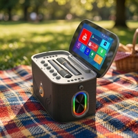 Machine de karaoké portable avec écran tactile HD de 11,6 pouces, Android, WiFi, haut-parleur avec microphone sans fil, karaoké familial en plein air