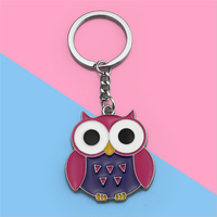 Nouveau Porte-clés Métallique Créatif Numérique Hibou Tendance 2025 pour Sac et Clés de Voiture