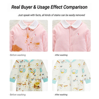 Poudre détachante pour linge de bébé à base d'extraits végétaux, sans agent fluorescent, élimine les taches de lait et de fruits jaunes, sel explosif