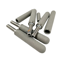 Cartouche filtrante en poudre de titane frittée de 0,2 μm avec filetage M42, utilisée pour le filtrage dans le traitement de l'eau et les boissons