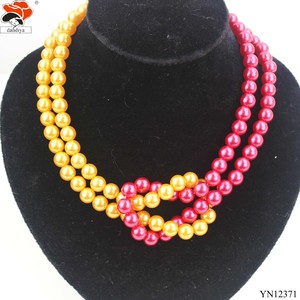 Collana di perle di imitazione di colore su misura con perline di diamanti Punk confraternita di confraternita di confraternita in lega di zinco Design <span class=keywords><strong>greco</strong></span> per Unisex - Product Image 3