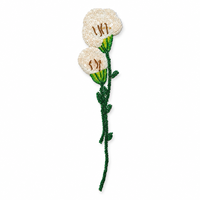 Applique florale en forme de carnation, faite main, ornée de perles et de paillettes, pour robes, tenues de soirée, cheongsams, embellissement de tissus et travaux de couture DIY