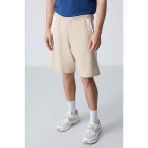 Shorts pour homme en coton beige, épais, doux, texturé, coupe standard, basique - 81280 - Beige - Product Image 3