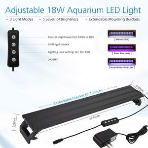 Aquarium Hygger de haute qualité avec décoration rocheuse, éclairage d'aquarium 18W et pompe à eau 7W - Product Image 4