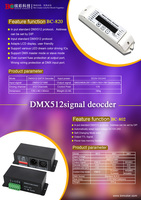 Controlador LED Digital DMX512 Bincolor BC-820 DC5V-DC24V, Decodificador de Señal DMX a SPI para Tiras LED de Píxeles con Chip IC Ws2811 1814