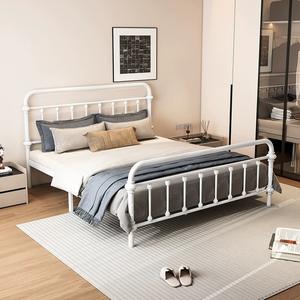 เตียงโครงเหล็กสไตล์ยุโรปแบบนอร์ดิก โครงเหล็กชุบสังกะสี ดีไซน์ถอดประกอบได้ ขนาด 1.5 ม./1.8 ม. โครงสร้างเสริมความแข็งแรงและหนาพิเศษ - Product Image 5