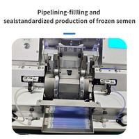 Équipement de production et de stockage de semence pour l'IA du bétail et des ovins, machine de remplissage de tubes de sperme animal congelé de 0,25 ml et 0,5 ml