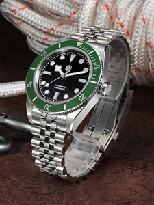 Reloj de Buceo <span class=keywords><strong>San</strong></span> <span class=keywords><strong>Martin</strong></span> SN0128G de 40 mm, NH35 Automático Mecánico, Esfera de Esmalte, Reloj Clásico para Hombre, Resistente al Agua 200 m, Reloj de Pulsera de Zafiro - Product Image 5