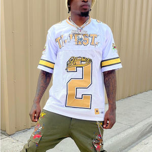 Maillot en maille personnalisé pour hommes, avec impression par sublimation, pour streetwear de football, OEM, maillot Boxy d'été - Product Image 3