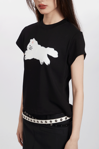 T-shirt personnalisé Spicy Girl, t-shirt uni en coton d'été, t-shirt ajusté et fin, t-shirt blanc, hauts pour femmes, hauts imprimés à manches courtes pour femmes - Product Image 3
