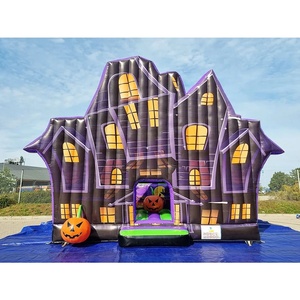 Casa embrujada grande de alta calidad con tobogán en el interior, casa de terror, <span class=keywords><strong>Castillo</strong></span> de ensueño, patio trasero personalizado para exteriores, decoración de Halloween - Product Image 2