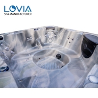 Bain à remous de qualité supérieure pour 5 personnes, spa extérieur, jacuzzi de luxe en acrylique Balboa pour 5 personnes, bain à remous extérieur avec massage