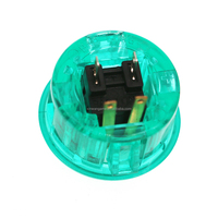 Interruptor de botón iluminado LED de 24mm y 30mm, controlador Sanwa Hitbox de retardo cero, piezas de bricolaje, botón de luz transparente, Material plástico