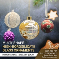 Fabricant de boules de Noël en verre, vente en gros OEM, boule en verre borosilicate irisée rouge pailletée en forme de pomme de pin matelassée