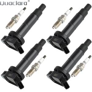 คอยล์จุดระเบิดและหัวเทียนสำหรับโตโยต้า คัมรี่ ไฮแลนเดอร์ RAV4 เมทริกซ์ โซลาร่า ไซออน TC XB 2002 -2012 2.4 L4 UF333 90919-02243 - Product Image 1