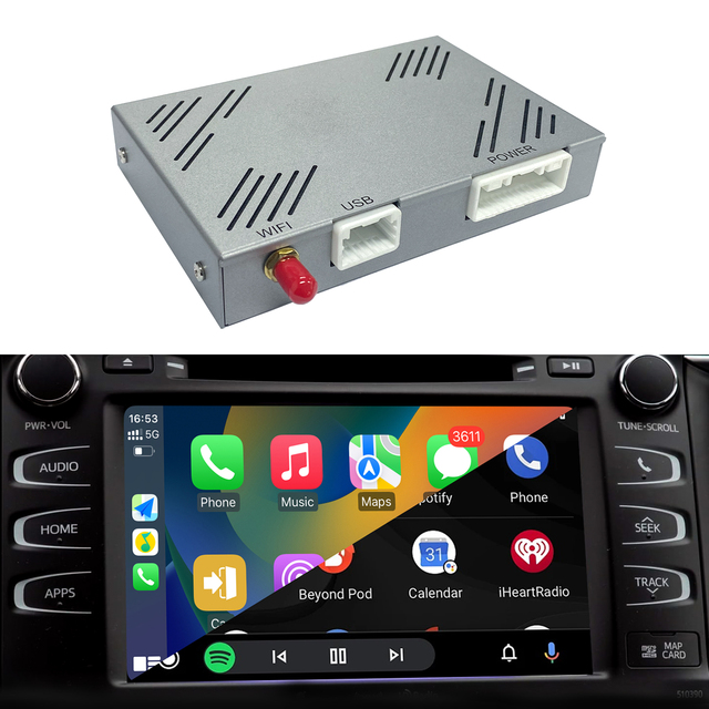 Wireless Carplay/Android Auto Module for Toyota Tacoma/Tundra/Prius/Highlander/RAV4/4Runner with Entune2.0 & Touch2 2014-2019