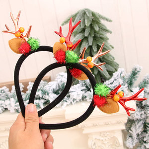 Diadema navideña con astas de reno, diadema navideña, banda para el pelo, decoraciones navideñas, regalos de Navidad - Product Image 4