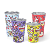 Vaso de Metal Premium para Bebidas Frías, Libre de BPA, para Campamento y Fiestas, Personalizable con Marca, de Acero Inoxidable, Cambia de Color
