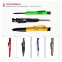 Crayon en métal en bois de qualité industrielle pour la construction, la rédaction d'architecture, la vente en gros de marqueurs pour trous profonds dans des boîtes emballées, des sacs