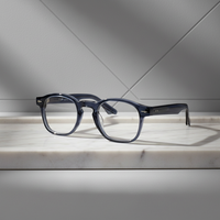 Montures de lunettes de vue rétro carrées en acétate pour le marché européen, colorées, avec accessoires et code de référence