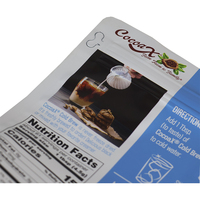 Sachet Doypack Populaire Personnalisable Anti-humidité Qualité Alimentaire à Fond Plat Scellé sur Huit Côtés avec Valve pour Grains de Café