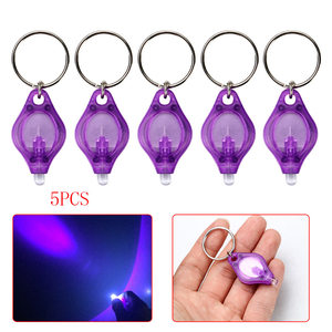 Portachaves DE Luz Lanterna UV 365-405nm porte-clés ultraviolet lumière LED lampe de poche serrure attraper Mini porte-clés violet pour l'argent - Product Image 2