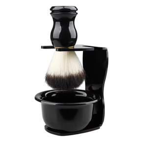 Set de Afeitado: Crema de Afeitar, Espuma, Brocha de Rayón, Jabonera, Soporte para Cuchilla de Afeitar - Product Image 4