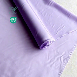 قماش حرير هابوتاي نقي 100٪ بعرض 114 سم وسمك 10 مم، متوفر بـ 80 لونًا صلبًا، خفيف الوزن لملابس النوم وتصنيع ملابس الفتيات، متوفر بالجملة - Product Image 1