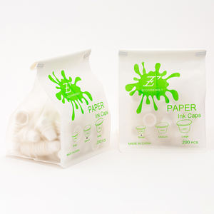 Commercio all'ingrosso EZ <span class=keywords><strong>tattoo</strong></span> <span class=keywords><strong>M</strong></span> Size eco-friendly biodegradabile usa e getta tappi di inchiostro a pigmenti di carta per il trucco permanente del tatuaggio - Product Image 2
