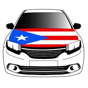 Vente en gros de nouveaux couvre-capots de <span class=keywords><strong>voiture</strong></span> personnalisés avec le drapeau de Porto Rico et des tissus élastiques pouvant être lavés, bannière de capot de <span class=keywords><strong>voiture</strong></span> - Product Image 1