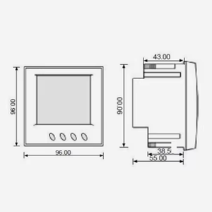 มิเตอร์ไฟฟ้าดิจิตอล Fineco PM835 ขนาด 96*96 มม. AC Modbus RS485 ความแม่นยำระดับ Class1 ได้รับการรับรองมาตรฐาน CE มิเตอร์วัดพลังงานสามเฟส PM-835 Ac Power - Product Image 1