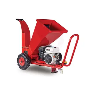 Móvel 6 polegada Capacidade de Corte 15hp Gasolina Power Log Tree Branches Folha Twigs Industrial Chipper Shredder para Jardim/Fazenda Uso