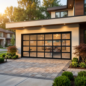 <span class=keywords><strong>Porte</strong></span> <span class=keywords><strong>de</strong></span> <span class=keywords><strong>garage</strong></span> sectionnelle en aluminium <span class=keywords><strong>de</strong></span> qualité supérieure, prête à être expédiée, <span class=keywords><strong>prix</strong></span> <span class=keywords><strong>d</strong></span>'usine - Product Image 1